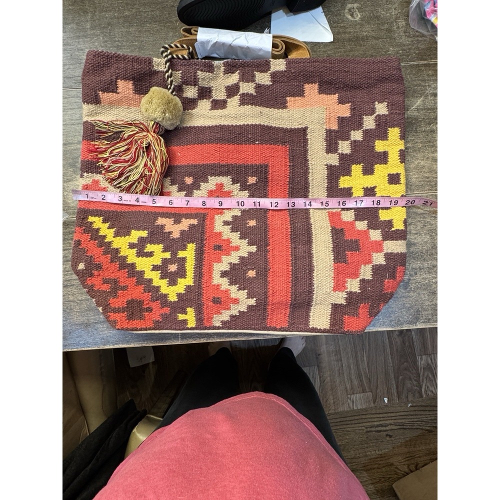 Panache Boho Gypsy Long Large Lima Tote Aztec Southwestern Tapestry - Picture 10 of 13